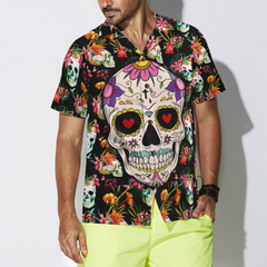 The Tropical Floral Skull Hawaiian Shirt - Hyperfavor