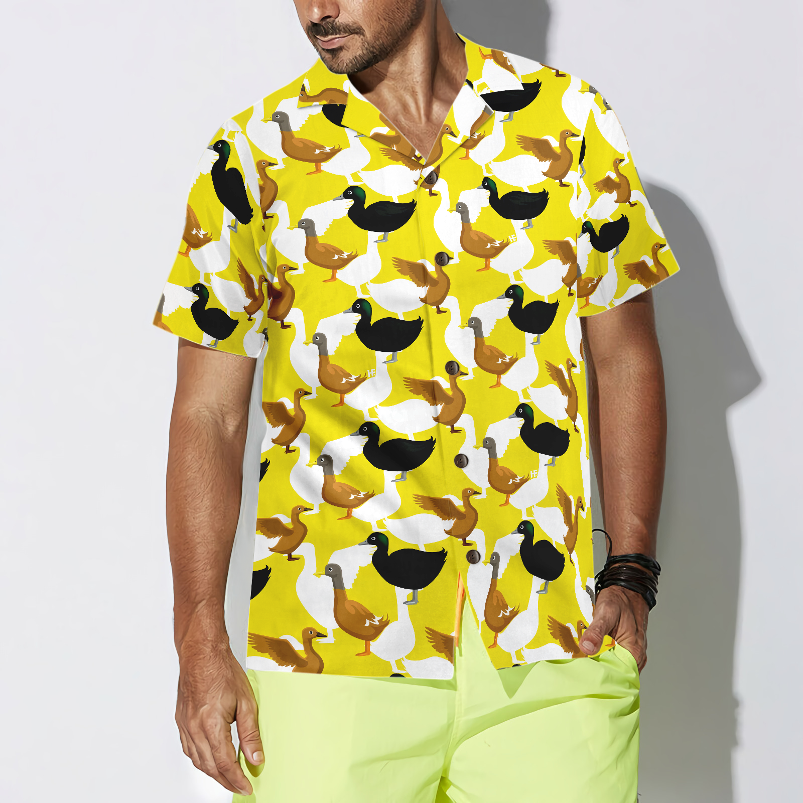 Ducks On The Farm Hawaiian Shirt - Hyperfavor