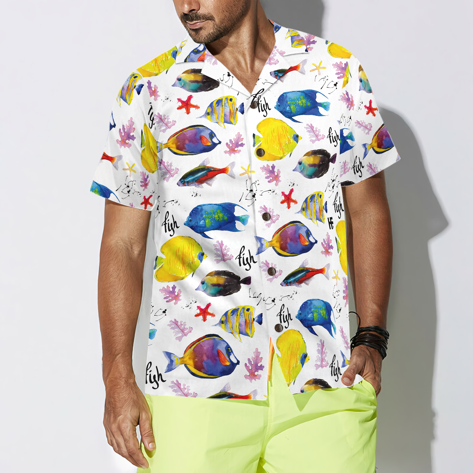 Colorful Fish v1 Hawaiian Shirt - Hyperfavor