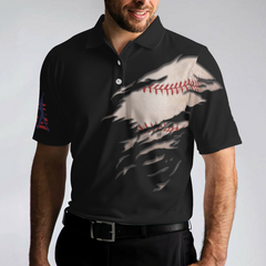 America Baseball Polo Shirt, American Flag Baseball Shirt For Men - Hyperfavor