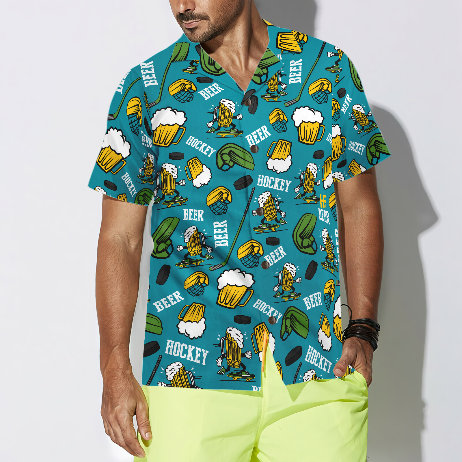 Hockey And Beer Hawaiian Shirt - Hyperfavor