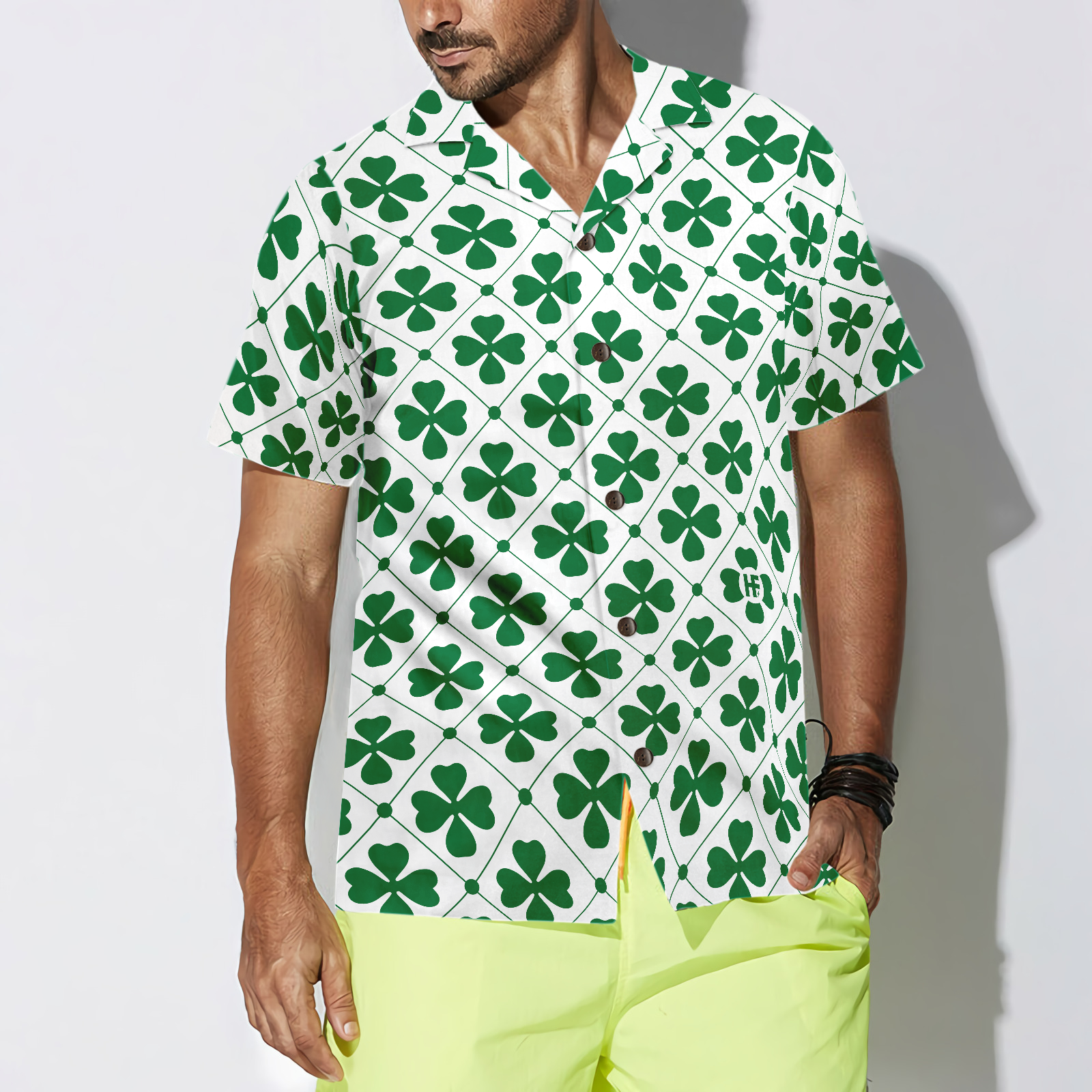 Four Leaf St Patrick's Day Hawaiian Shirt - Hyperfavor