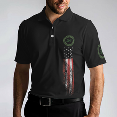 SM2 Dark Theme American Flag Polo Shirt - Hyperfavor