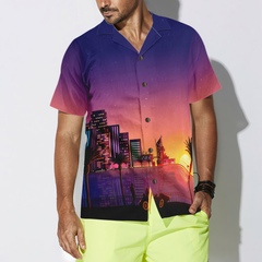 Miami Sunset Hawaiian Shirt - Hyperfavor