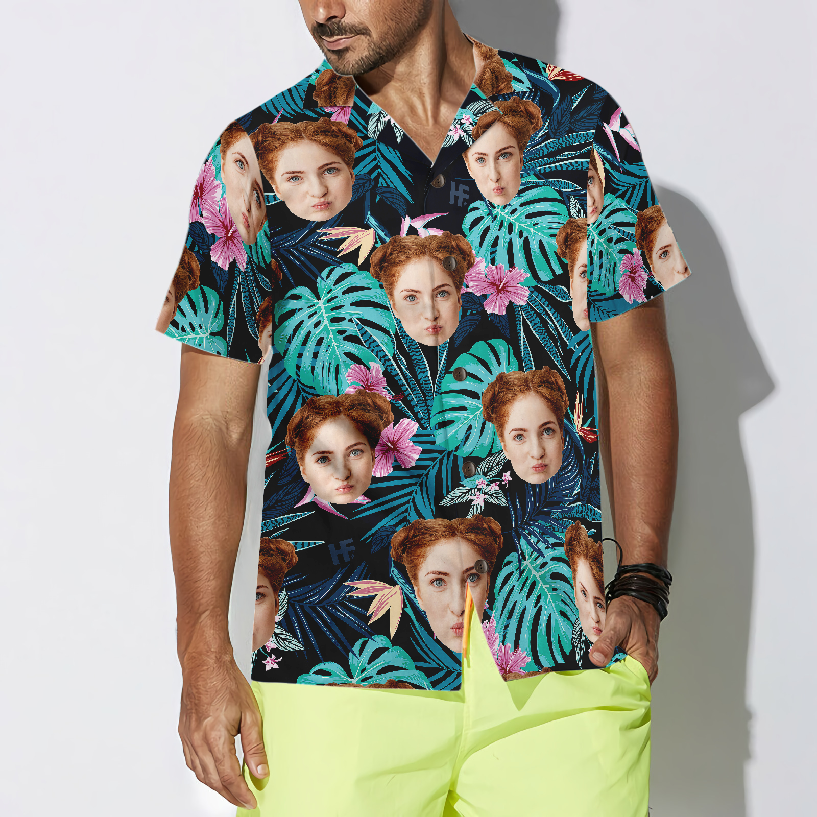 Funny Custom Face 06 Custom Hawaiian Shirt - Hyperfavor