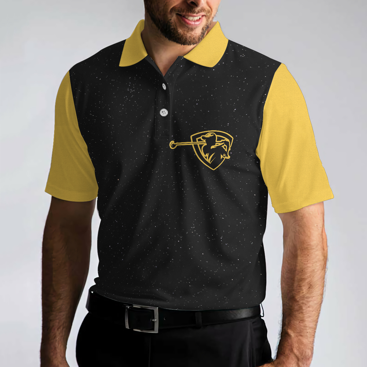 May The Course Be With You Golf Polo Shirt, Galaxy Golf Club Lightsaber Polo Shirt, Best Golf Shirt For Men - Hyperfavor