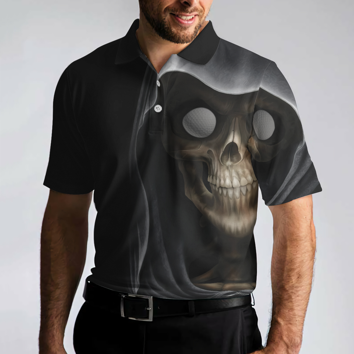 Golf Bring Beer Polo Shirt, Skull Drinking Golf Shirt For Male Golfers, Funny Golf Shirt With Sayings - Hyperfavor