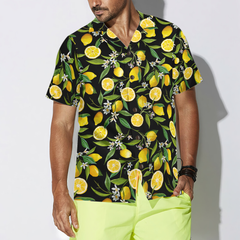 Summertime Watercolor Lemon Hawaiian Shirt - Hyperfavor