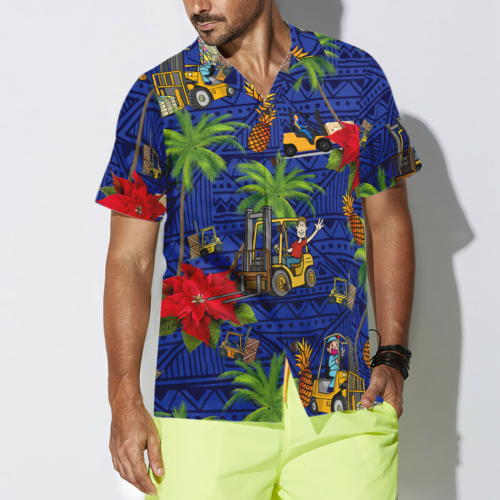 Forklift Life Hawaiian Shirt - Hyperfavor