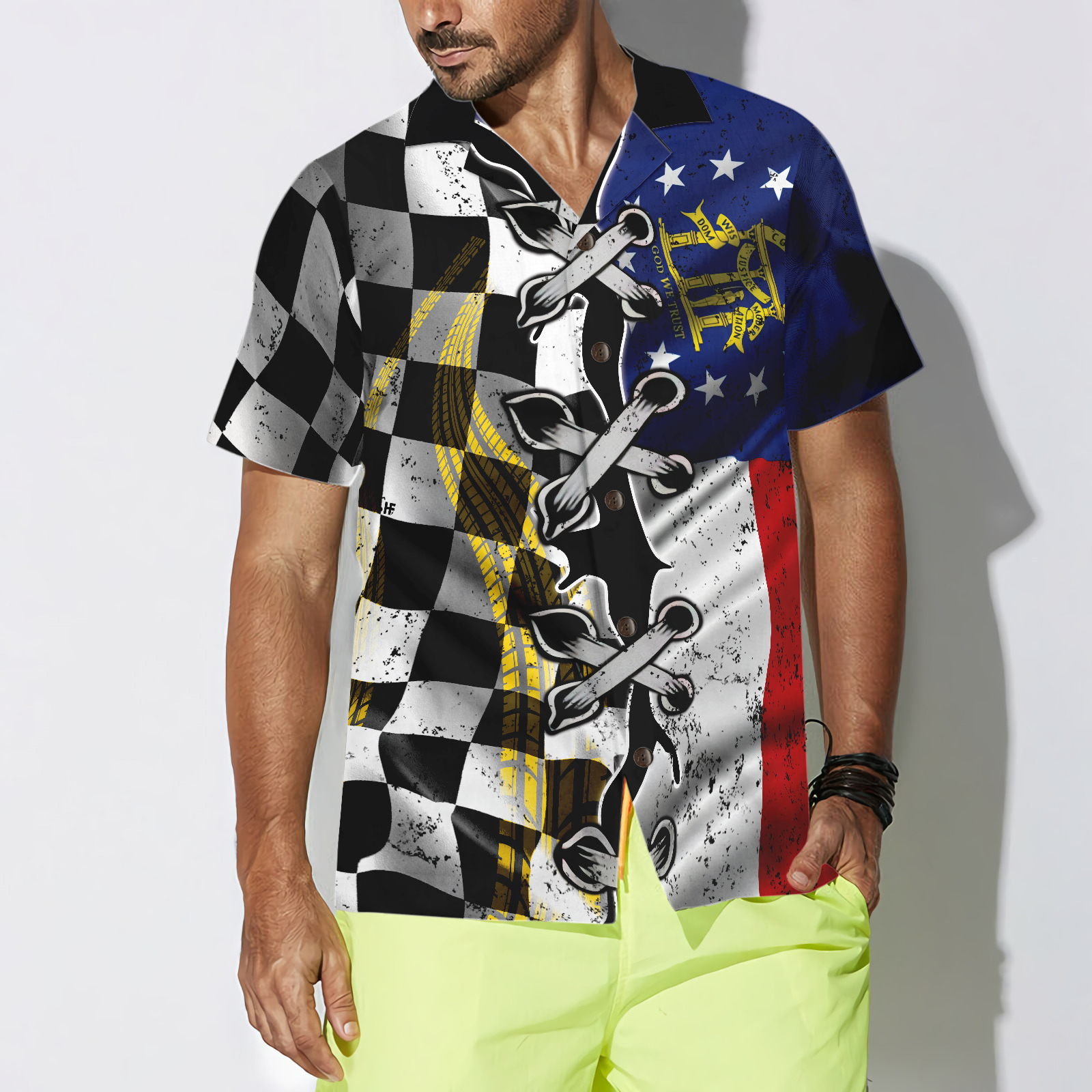 German Flag With Centaurea Cyanus Hawaiian Shirt - Hyperfavor