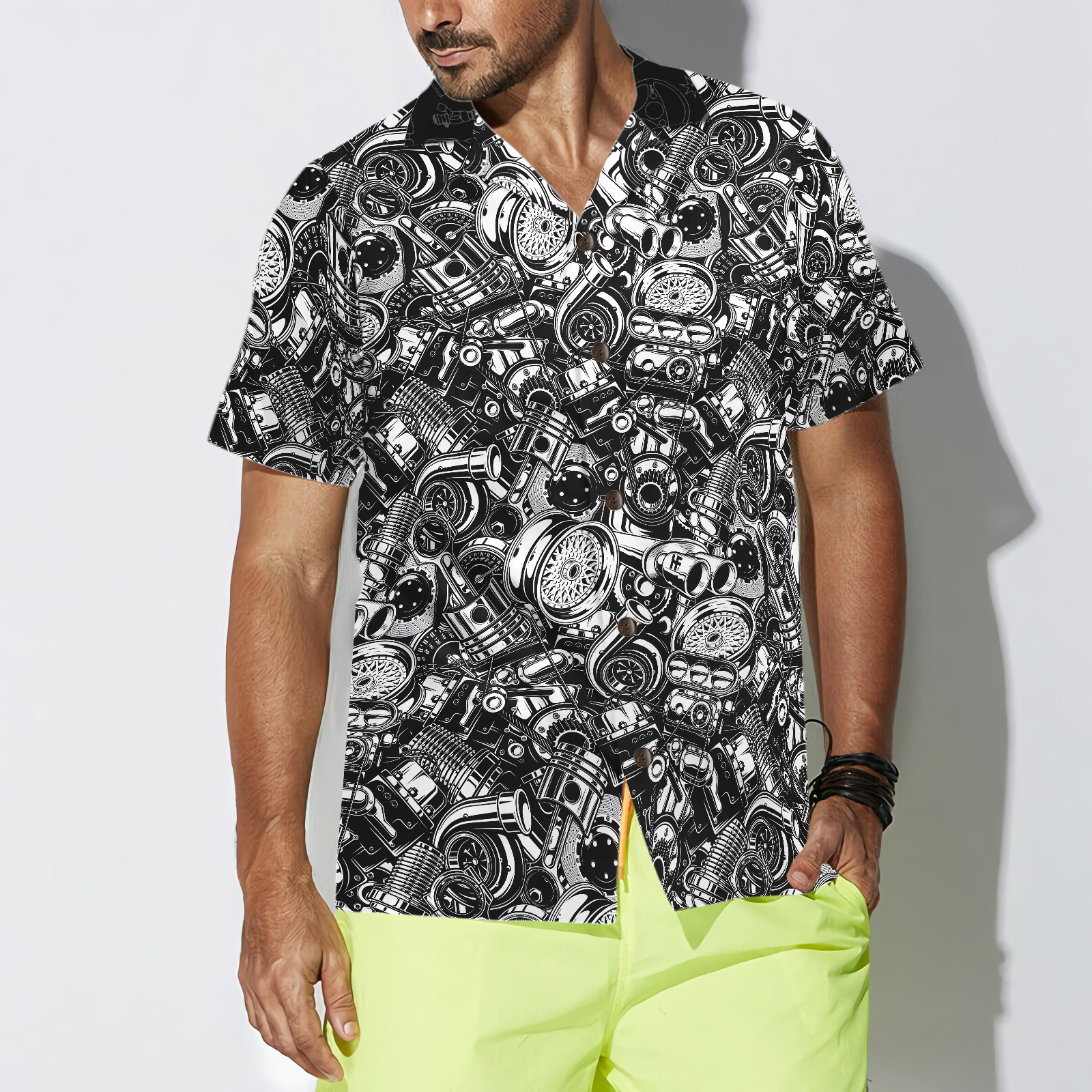 Repair Even Dead On Dark Background Hawaiian Shirt - Hyperfavor