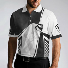 Golf Saved Me From Being A Pornstar Polo Shirt, Black And White Polo Shirt, Funny Golf Shirt For Men - Hyperfavor