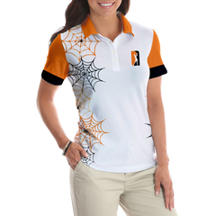 Just A Girl Who Loves Golf Not A Witch Golf Short Sleeve Women Polo Shirt, Halloween Gift For Female Golfers - Hyperfavor