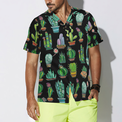 Cute Colorful Cactus Hawaiian Shirt - Hyperfavor