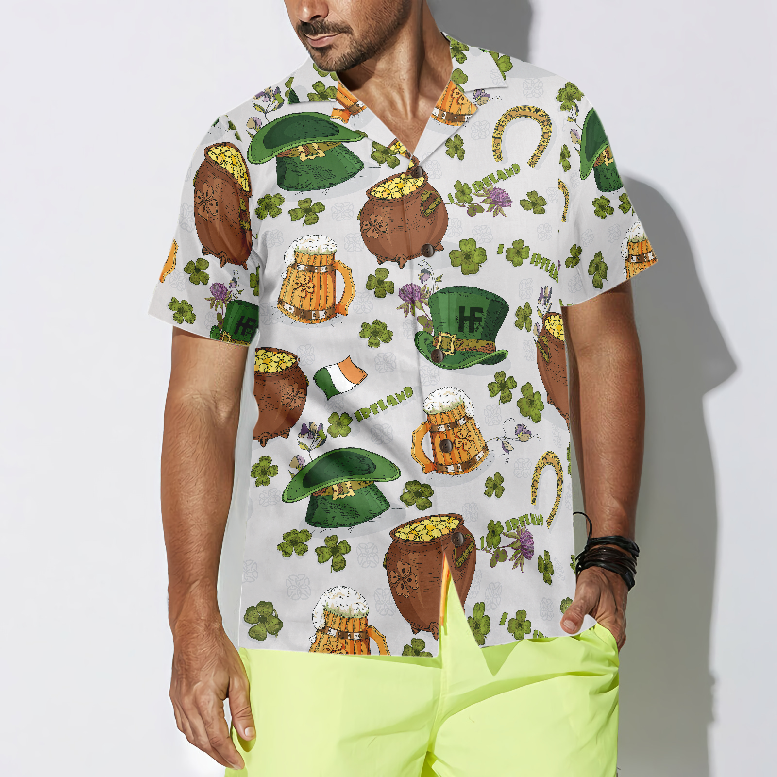 Happy Saint Patrick's Day Ireland Proud Pattern 2 Hawaiian Shirt - Hyperfavor