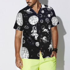 Astronaut And His French Bulldog Hawaiian Shirt - Hyperfavor