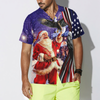 Hyperfavor Christmas Hawaiian Shirts, Santa With Eagle Shirt Short Sleeve, Christmas Shirt Idea Gift For Men And Women - Hyperfavor