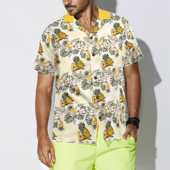 Cartoon Pizza Pineapple Hawaiian Shirt - Hyperfavor