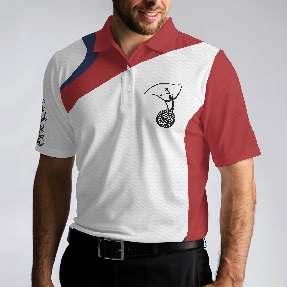 Golf Is My Therapy Polo Shirt, Best Golf Shirts For A Good Christian, Polo Golfing Shirt With Sayings - Hyperfavor