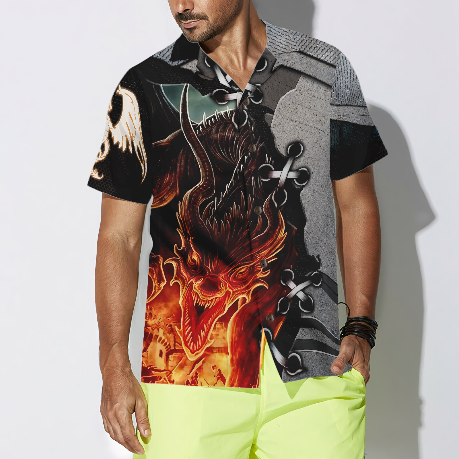 Tattoo And Dungeon Dragon Hawaiian Shirt - Hyperfavor