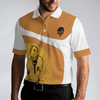 Your Hole Is My Goal Skull Polo Shirt, Light Brown Skeleton Golfer Polo Shirt, Best Golf Shirt For Men - Hyperfavor