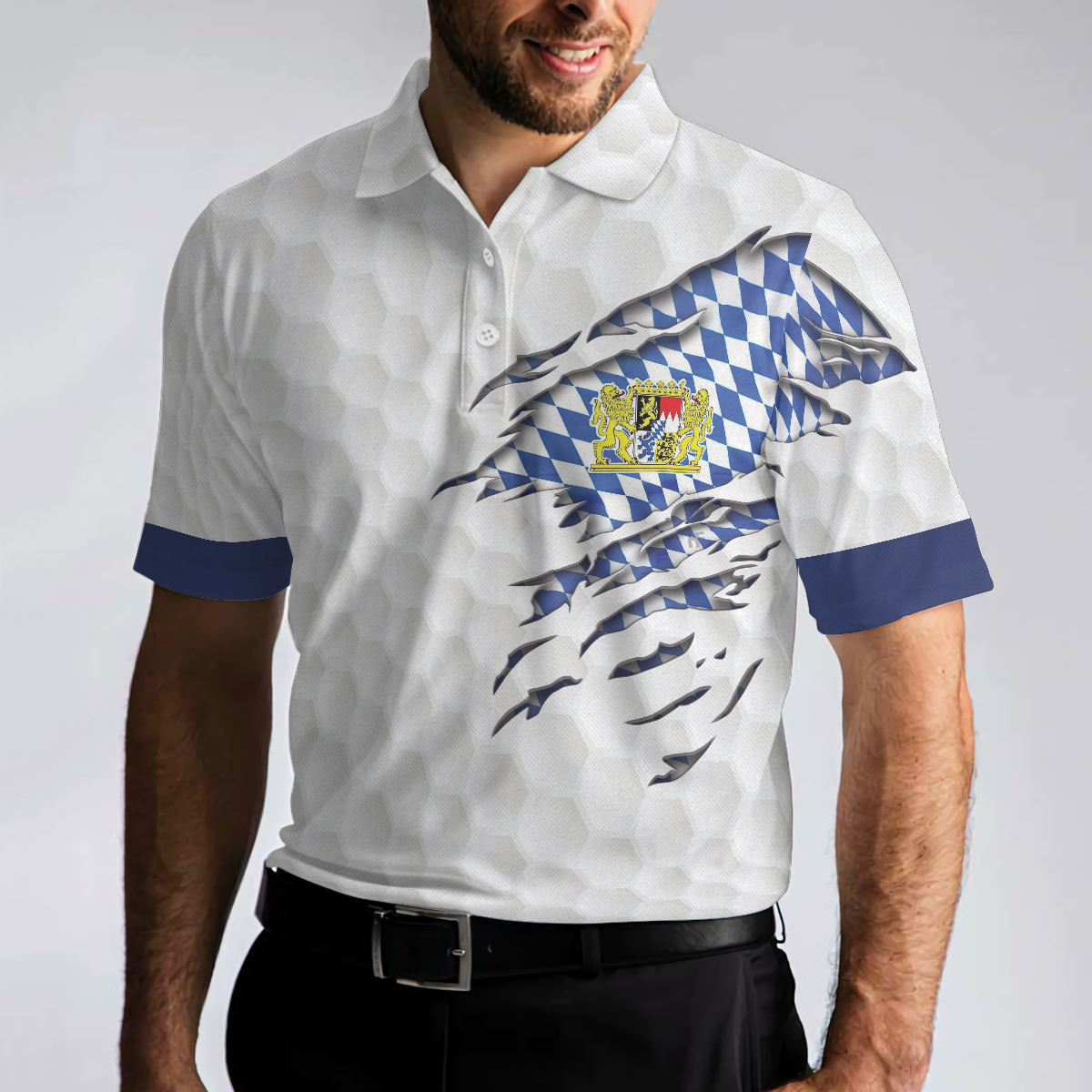 Bavaria Flag Golf Polo Shirt - Hyperfavor