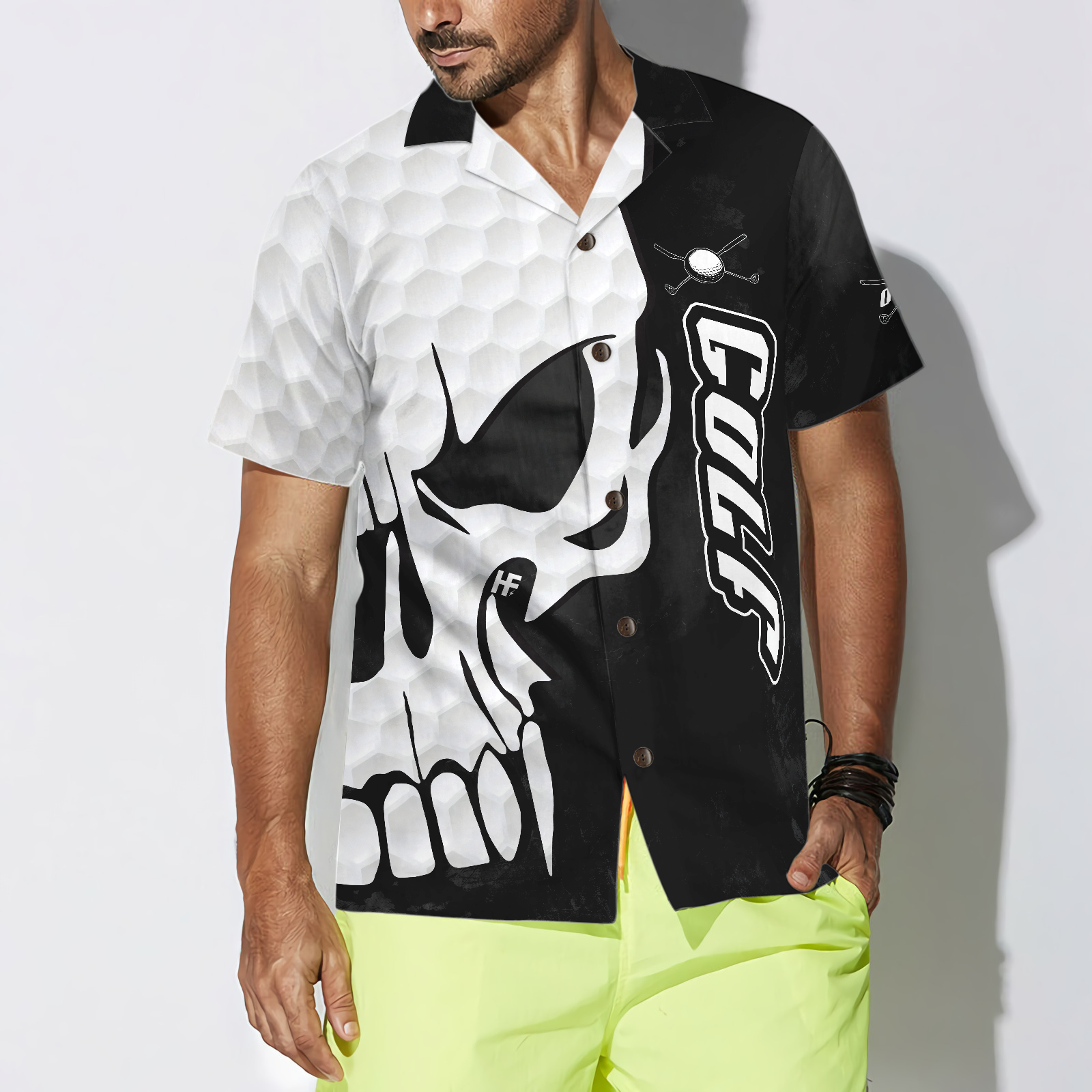 Golf And Skull Hawaiian Shirt - Hyperfavor