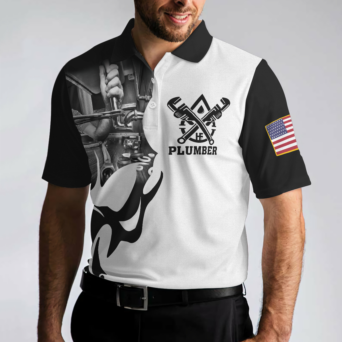 Plumber Proud Skull Polo Shirt, If You Think You Can Do My Job Polo Shirt, Best Plumber Shirt For Men - Hyperfavor