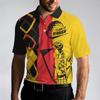 Golf I Like It Rough German Flag Polo Shirt, Argyle Pattern Skeleton Golfing Polo Shirt, Funny Golf Shirt For Men - Hyperfavor