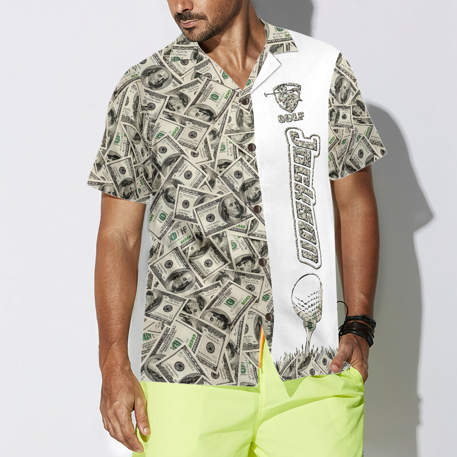 Personalized Dollar Golf Custom Hawaiian Shirt - Hyperfavor