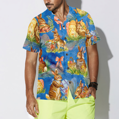 Happy Easter Day Bunny Hawaiian Shirt - Hyperfavor