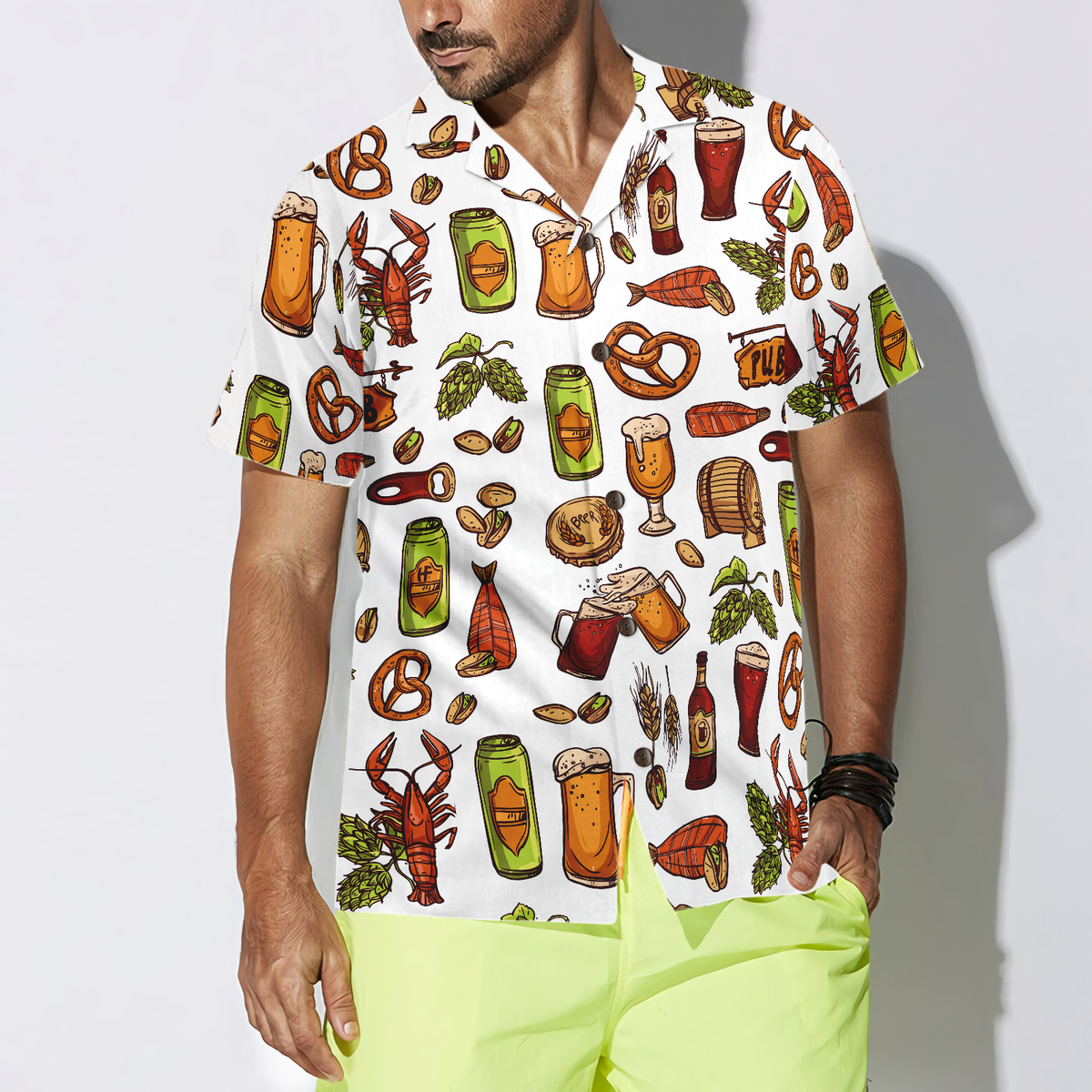 Let's Drink Premium Beer Hawaiian Shirt - Hyperfavor