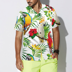 Cockatoo In The Tropical Forest Parrot Shirt Hawaiian Shirt - Hyperfavor