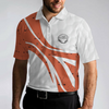 Skull Golfer Seamless Pattern Golf Polo Shirt, White And Orange Golf Shirt For Men, Cool Gift For Golfers - Hyperfavor