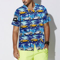 Tropical Blue Jeep Hawaiian Shirt - Hyperfavor