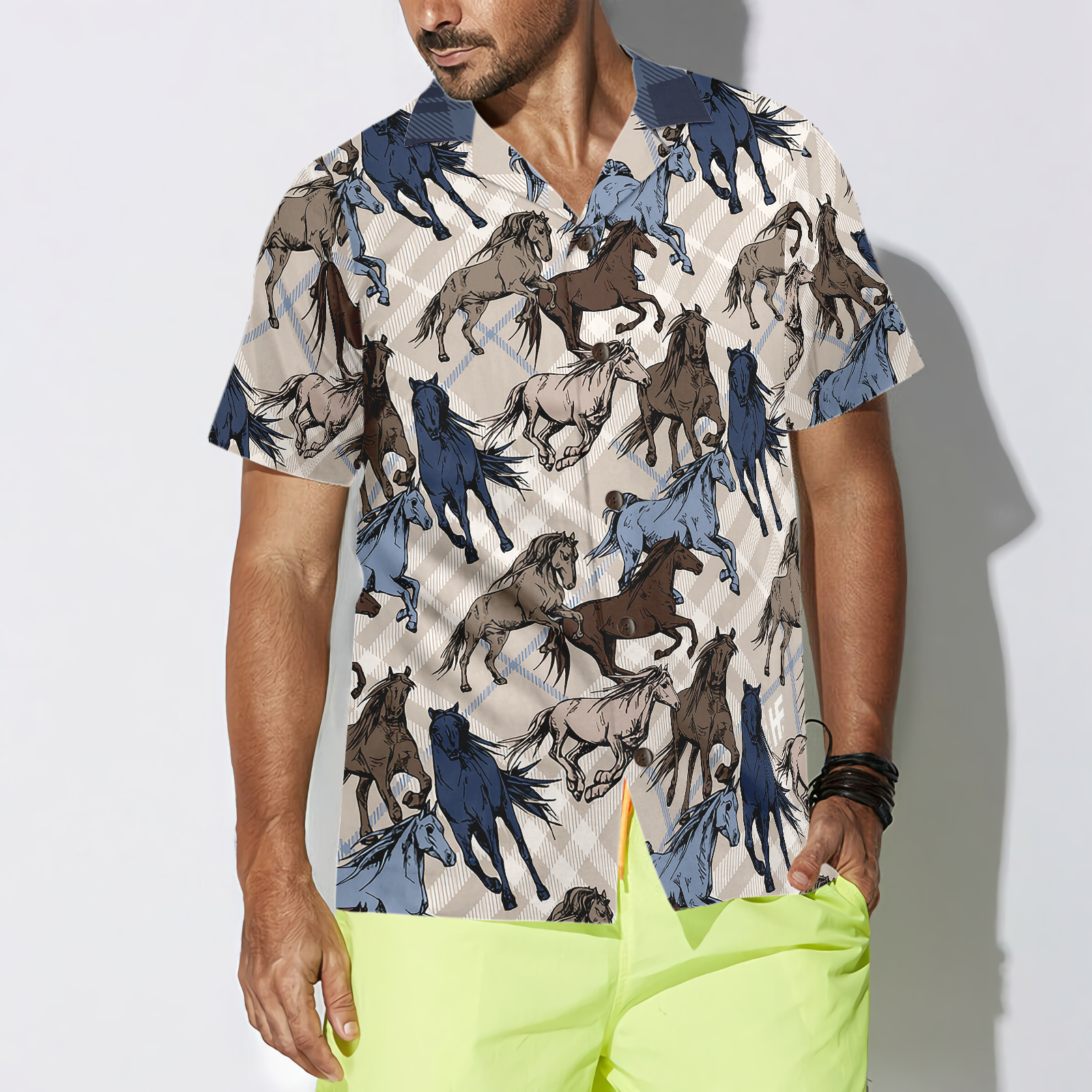 Horse Running Seamless Pattern Hawaiian Shirt - Hyperfavor