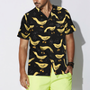 Ducks In Darkness Hawaiian Shirt For Men, Black And Yellow Banana Duck Pattern Hawaiian Shirt - Hyperfavor