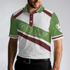 White And Green Men Golfer Golf Polo Shirt, Unique Golf Shirt For Men, Cool Gift For Golfers - Hyperfavor