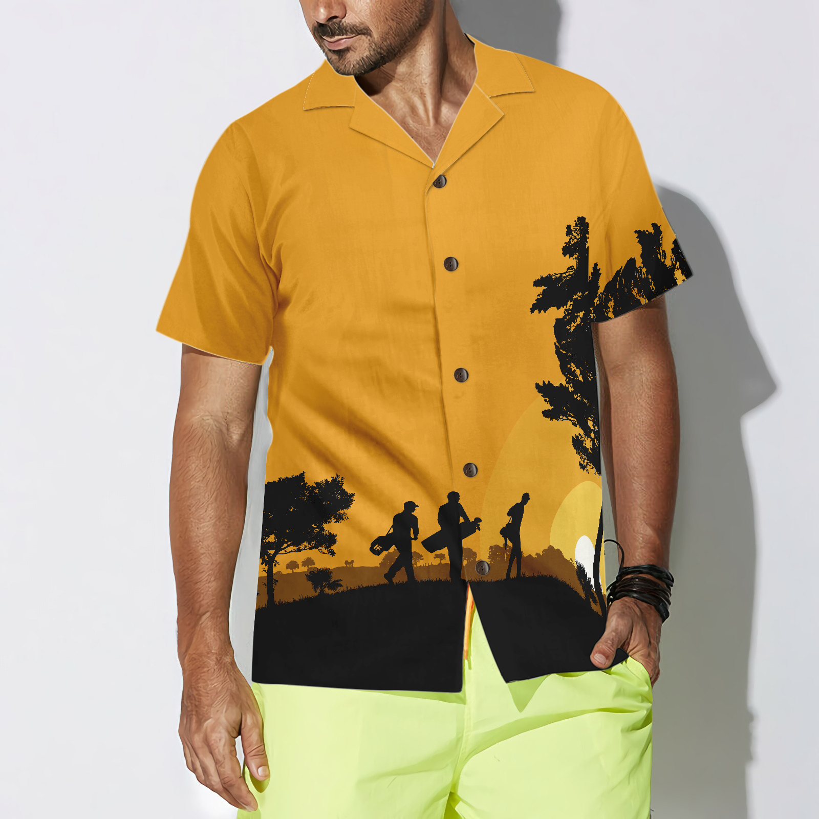 Golfers At Dusk Hawaiian Shirt - Hyperfavor