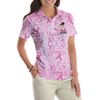 Unbreakable Breast Cancer Warrior Pink Breast Cancer Awareness Short Sleeve Women Polo Shirt - Hyperfavor