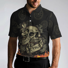 In Dart We Trust Short Sleeve Polo Shirt, Fire Play Hard Skull Polo Shirt, Cool Dart Shirt For Men - Hyperfavor