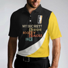 My Golf Secret Beer Short Sleeve Polo Shirt, Black and Yellow Polo Shirt, Golf Shirt For Beer Lovers - Hyperfavor