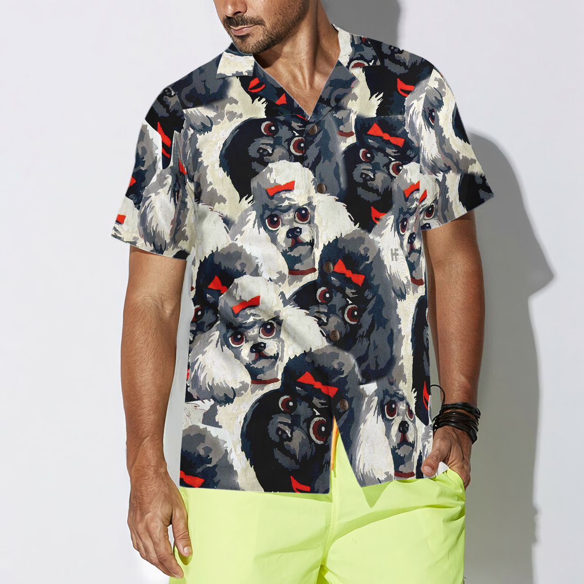 Little Sweet Poodles Hawaiian Shirt - Hyperfavor