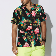 Flamingo Tropical Pattern V2 Hawaiian Shirt - Hyperfavor