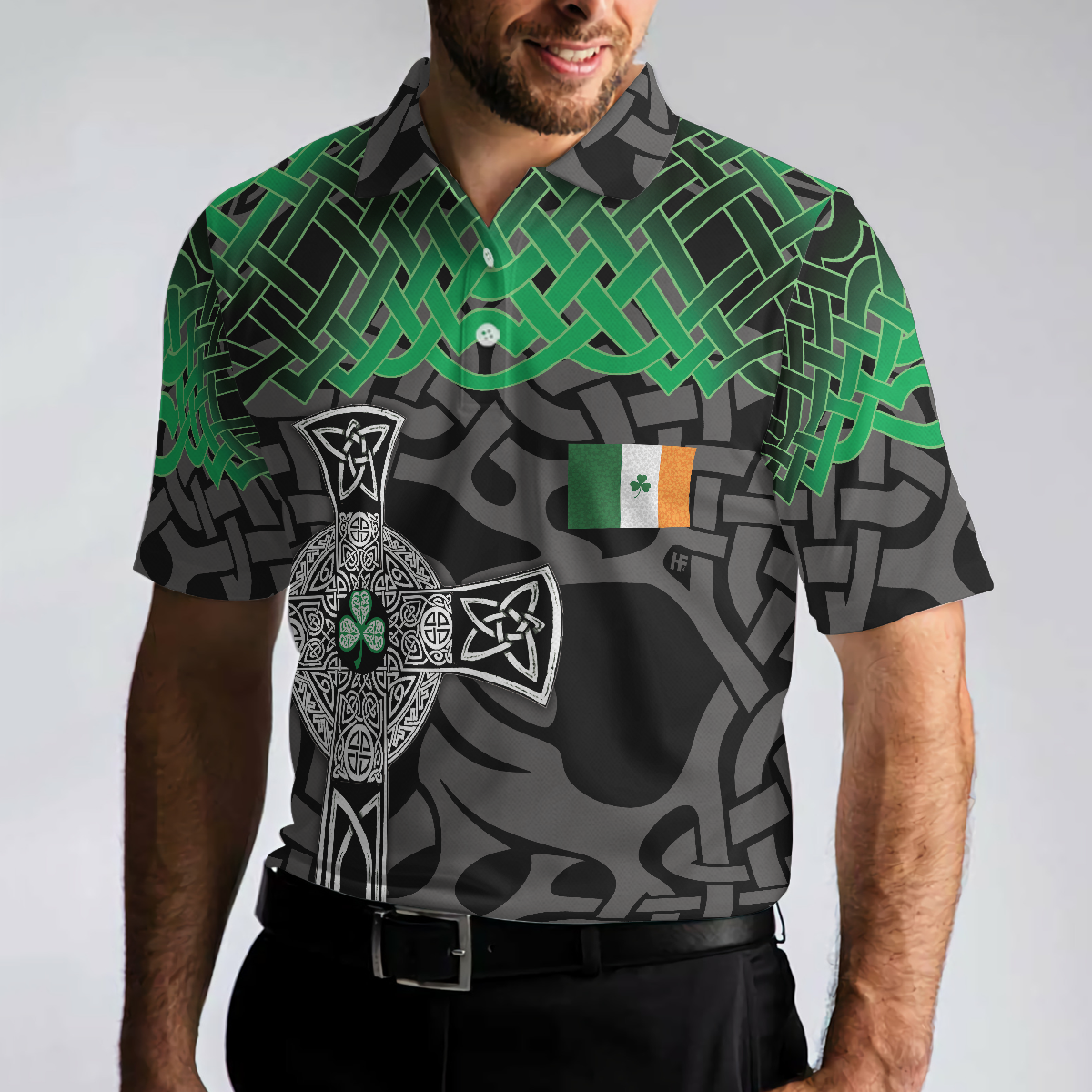 Irish St Patrick Day Polo Shirt, Best Saint Patricks Themed Shirt, Cool Gift Idea For Irish Friends - Hyperfavor