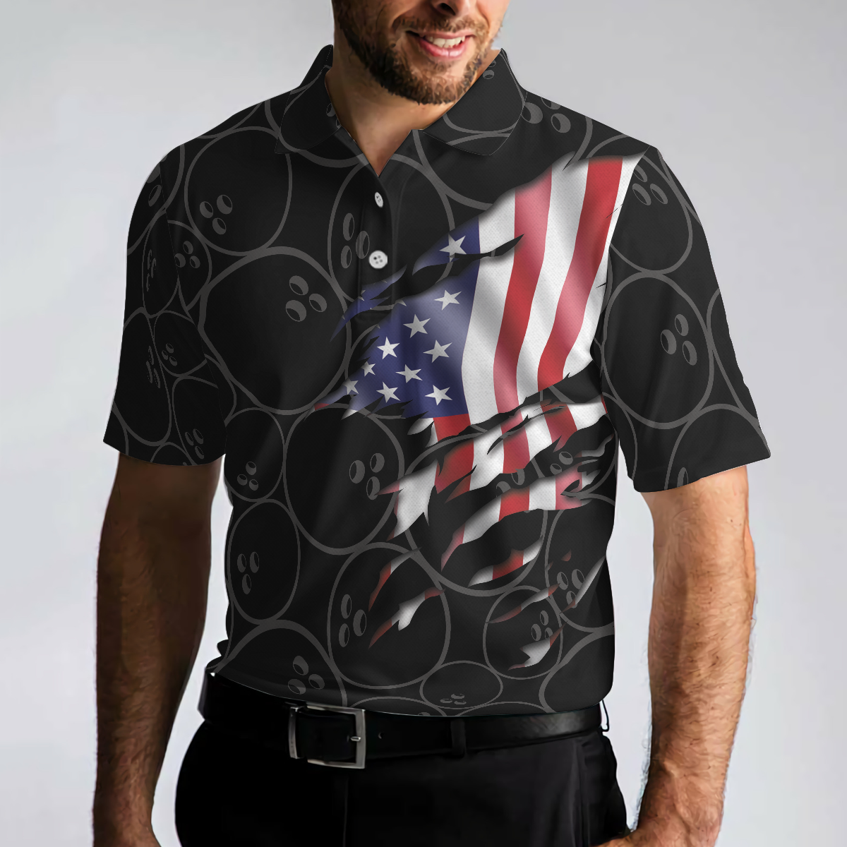 That's How I Roll Bowling Shirt For Men Polo Shirt, American Flag Bowling Shirt For Male Bowlers - Hyperfavor