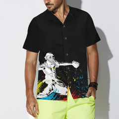 Catcher Silhouette Baseball Hawaiian Shirt - Hyperfavor