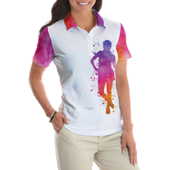 Some Girls Play With Dolls Real Girls Play Golf Short Sleeve Women Polo Shirt - Hyperfavor