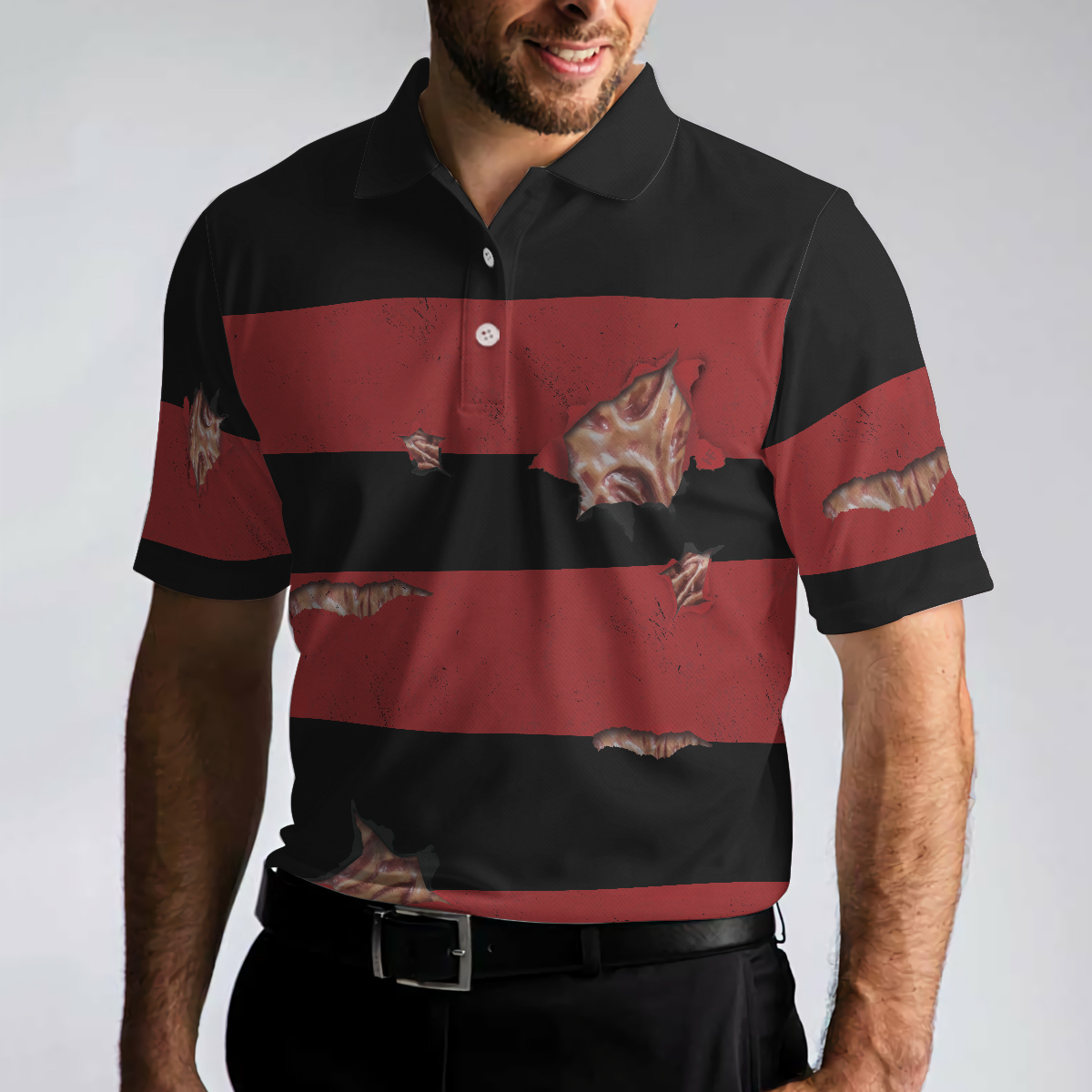 The Nightmare Is Coming To Town Halloween Polo Shirt, Scary Halloween Shirt For Men - Hyperfavor