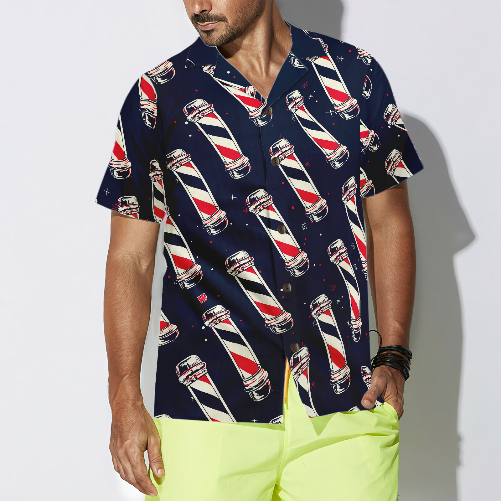 Barber Pole Hawaiian Shirt - Hyperfavor